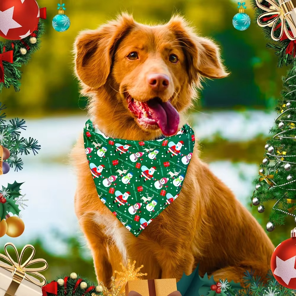 Christmas Pets Bandana - Festive Pet Accessory for Cats & Dogs